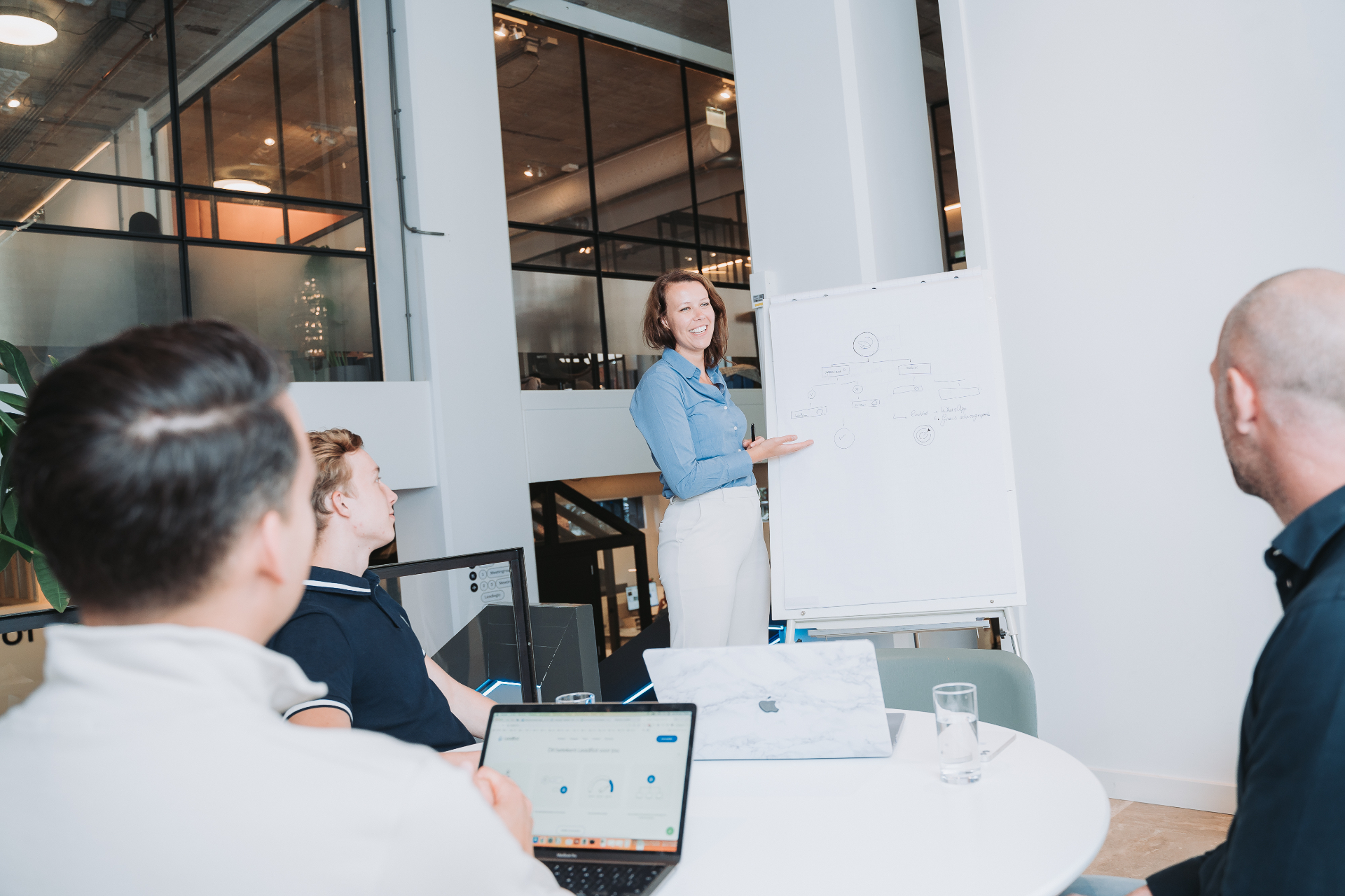 PLACEHOLDER-b2b-problem-lifestyle — strategy session at a whiteboard